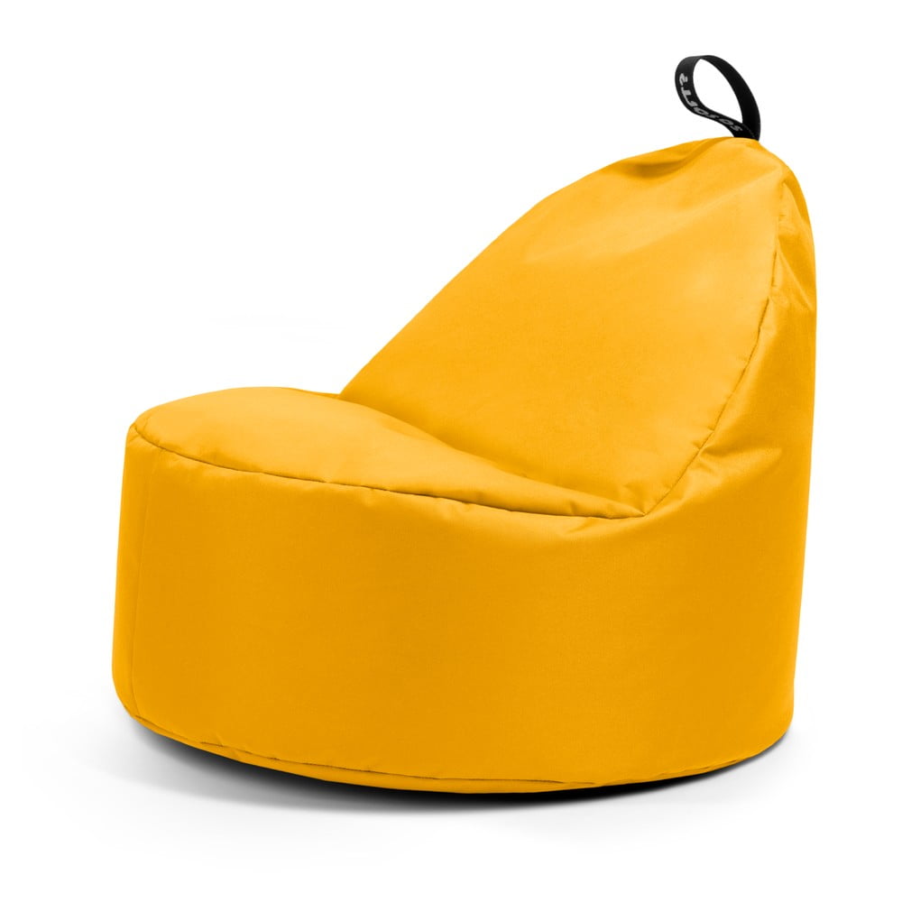 Sárga babzsákfotel Round XL – So Soft?