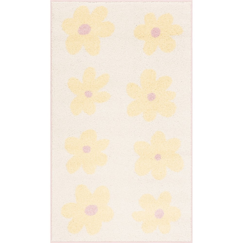 Sárga-elefántcsont színű gyerek szőnyeg 100x170 cm Dazzy Vanilla – FD
