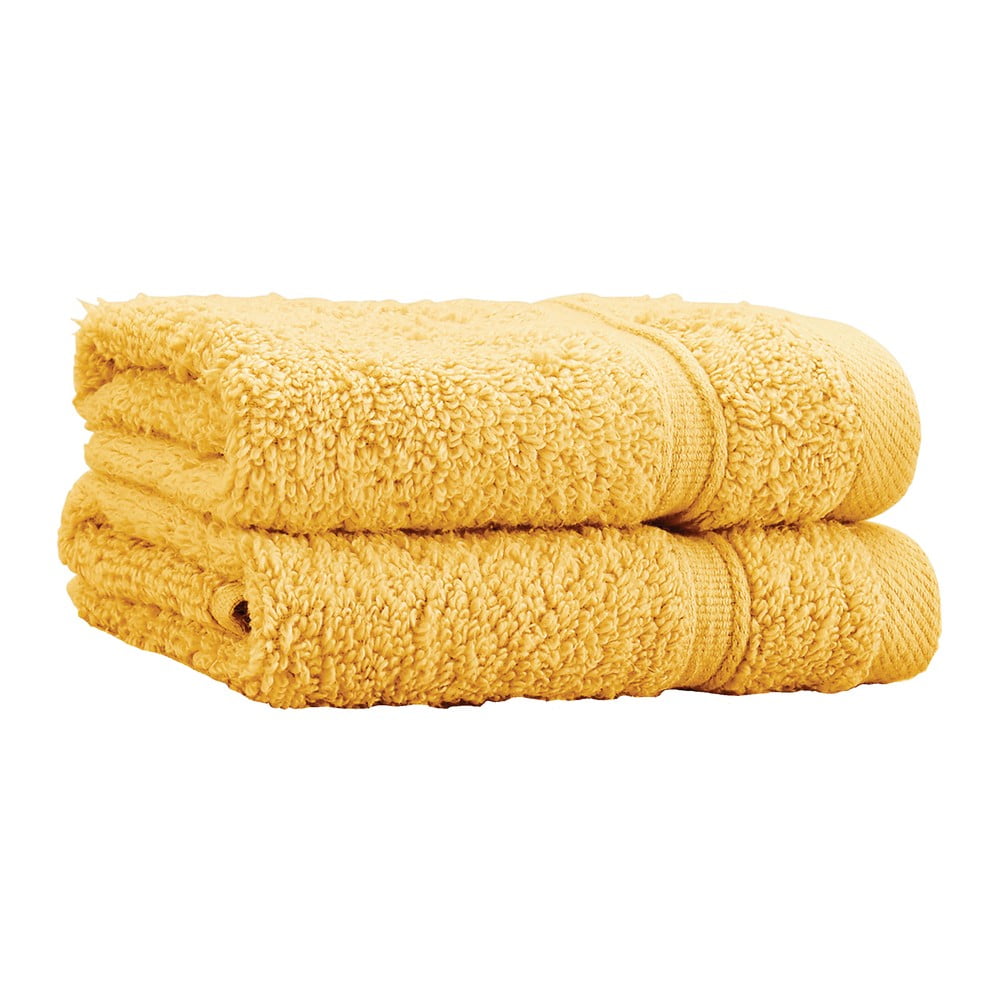 Sárga frottír pamut törölköző szett 2 db-os 30x30 cm Zero Twist – Catherine Lansfield