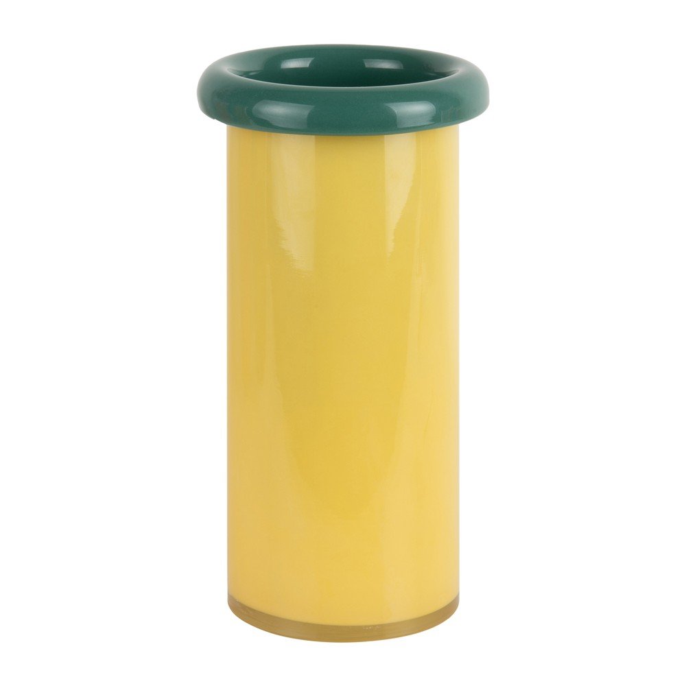 Sárga üveg váza (magasság 23