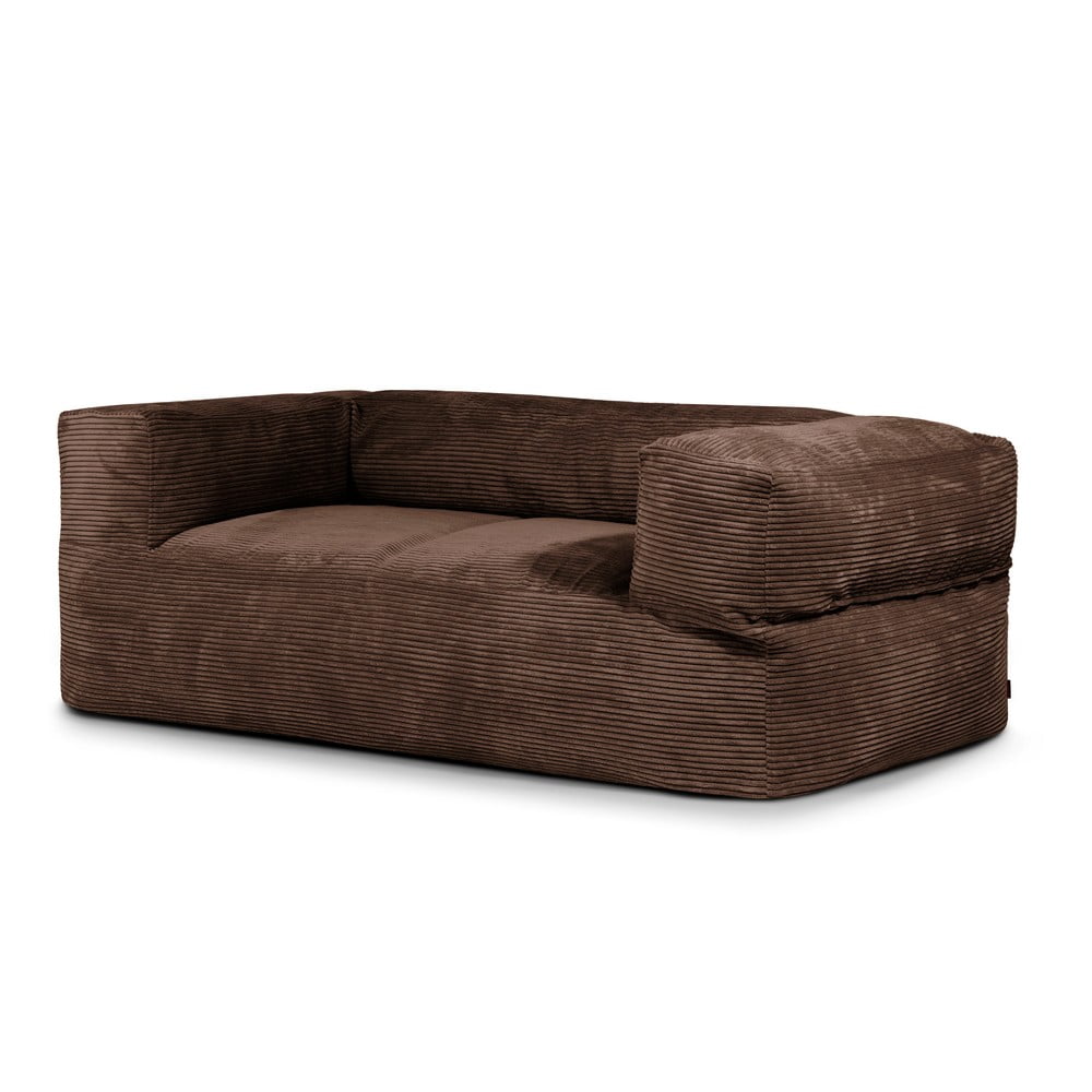 Sötétbarna kordbársony babzsákfotel Sofa MooG – SLOWDOWN