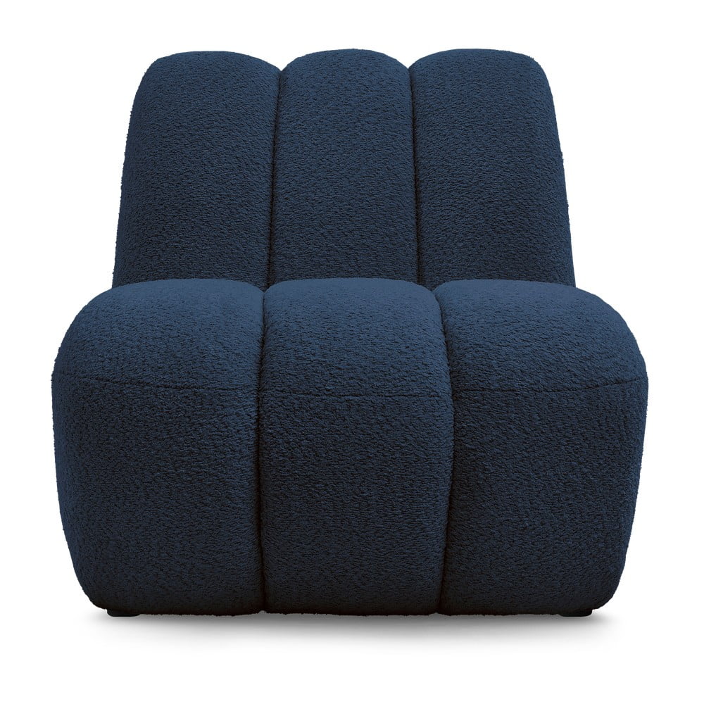 Sötétkék buklé fotel Janissaire – Bobochic Paris