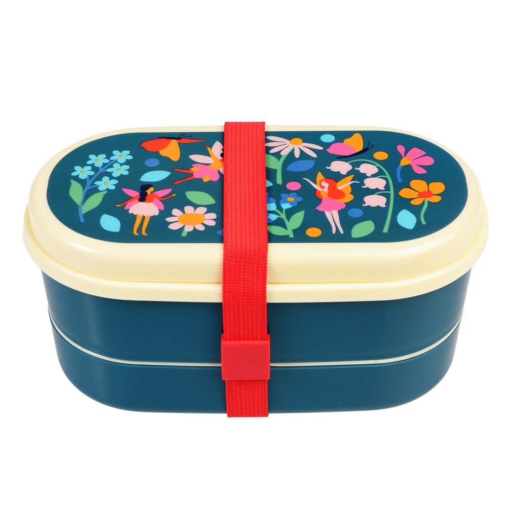 Sötétkék gyerek uzsonnás doboz Fairies in the Garden – Rex London