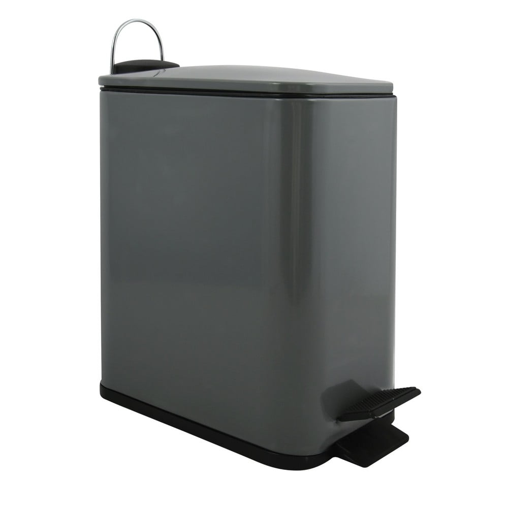 Sötétszürke acél pedálos szemetes 5 l   Erik – Spirella
