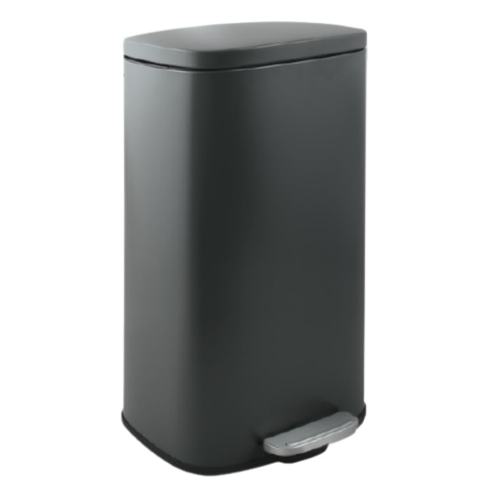 Sötétszürke acél pedálos szemetes 50 l   Akira – Spirella