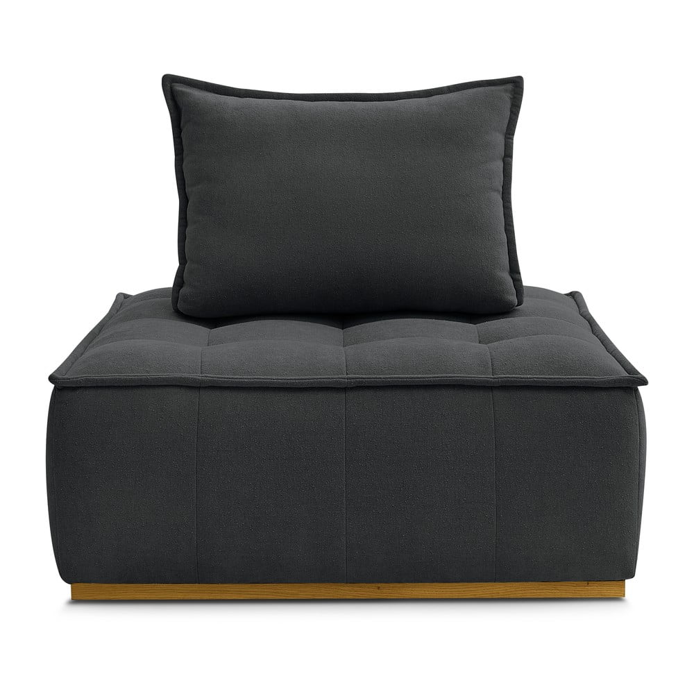 Sötétszürke buklé fotel Elisa – Bobochic Paris