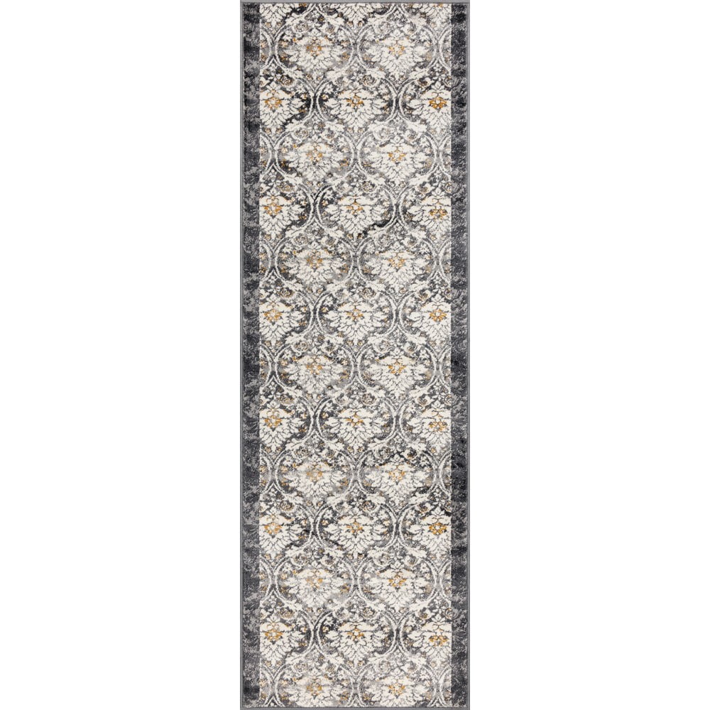 Sötétszürke-elefántcsont színű futószőnyeg 80x250 cm Soft Viskan – FD