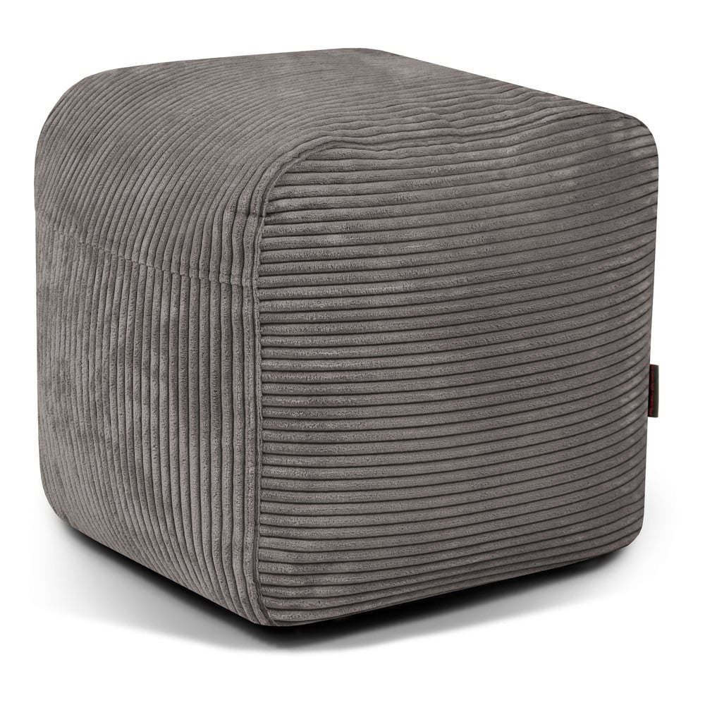 Sötétszürke kordbársony babzsákfotel Plus 50 Lounge – SLOWDOWN