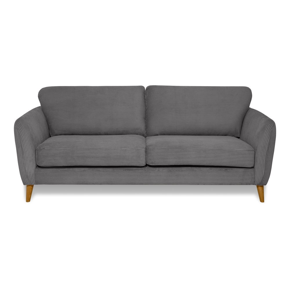 Sötétszürke kordbársony kanapé 206 cm Paris – Scandic