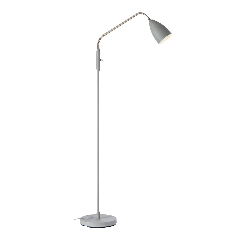 Szürke LED dimmelhető állólámpa fém búrával (magasság 140 cm) Patro – Markslöjd