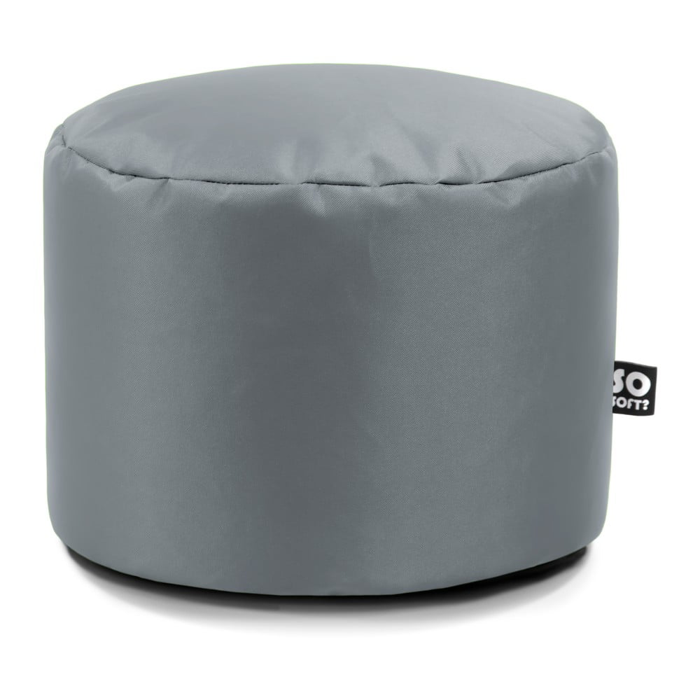 Szürke bőrutánzat gyerek babzsákfotel Dot M – So Soft?