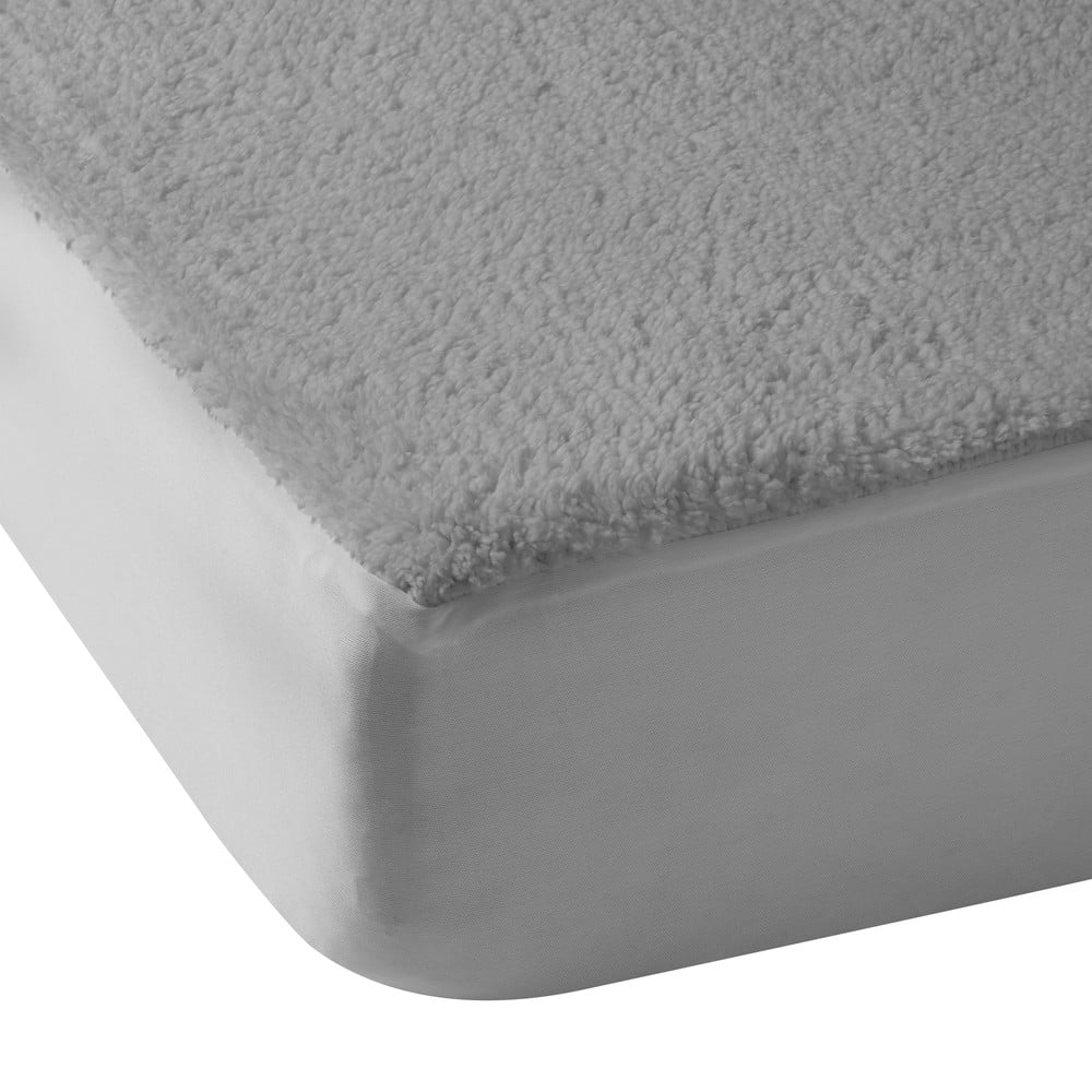 Szürke gumis mikroplüss lepedő 135x190 cm Thermal Sherpa – Catherine Lansfield