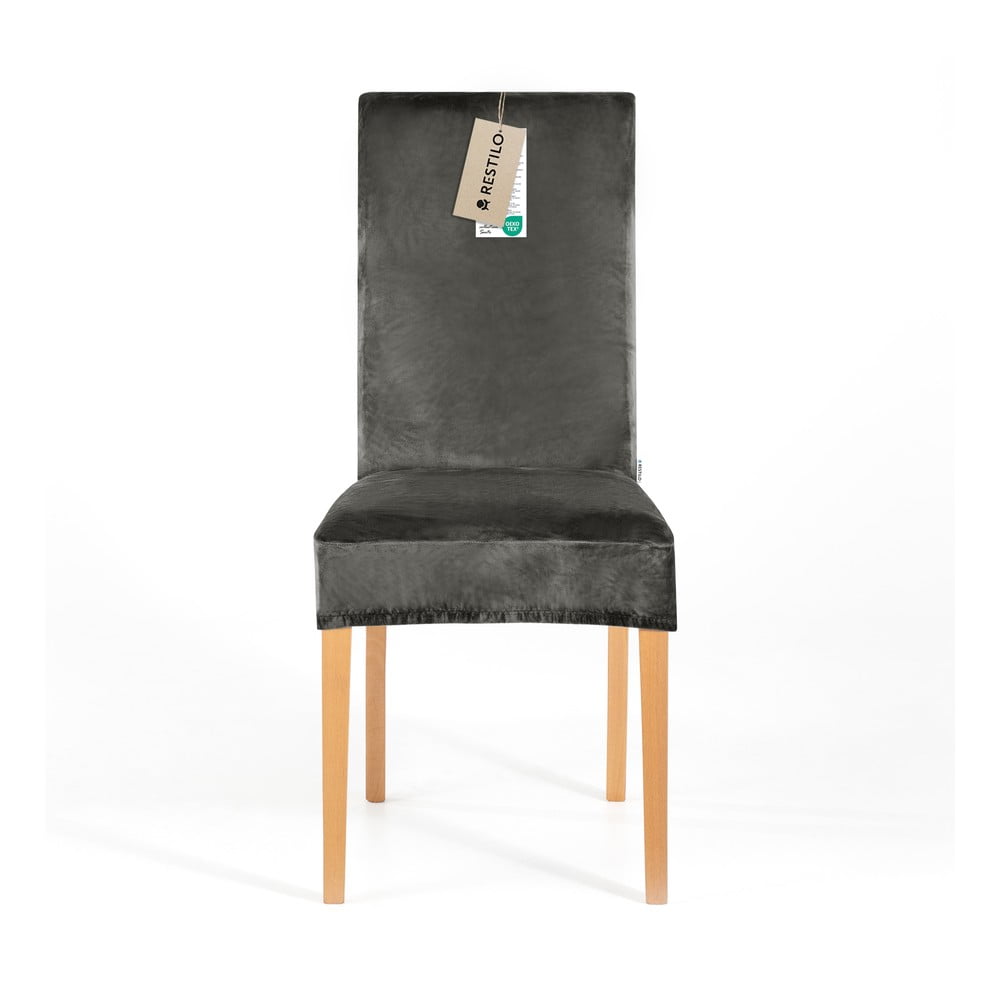 Szürke gumis szék huzat 48 cm Sento – Restilo