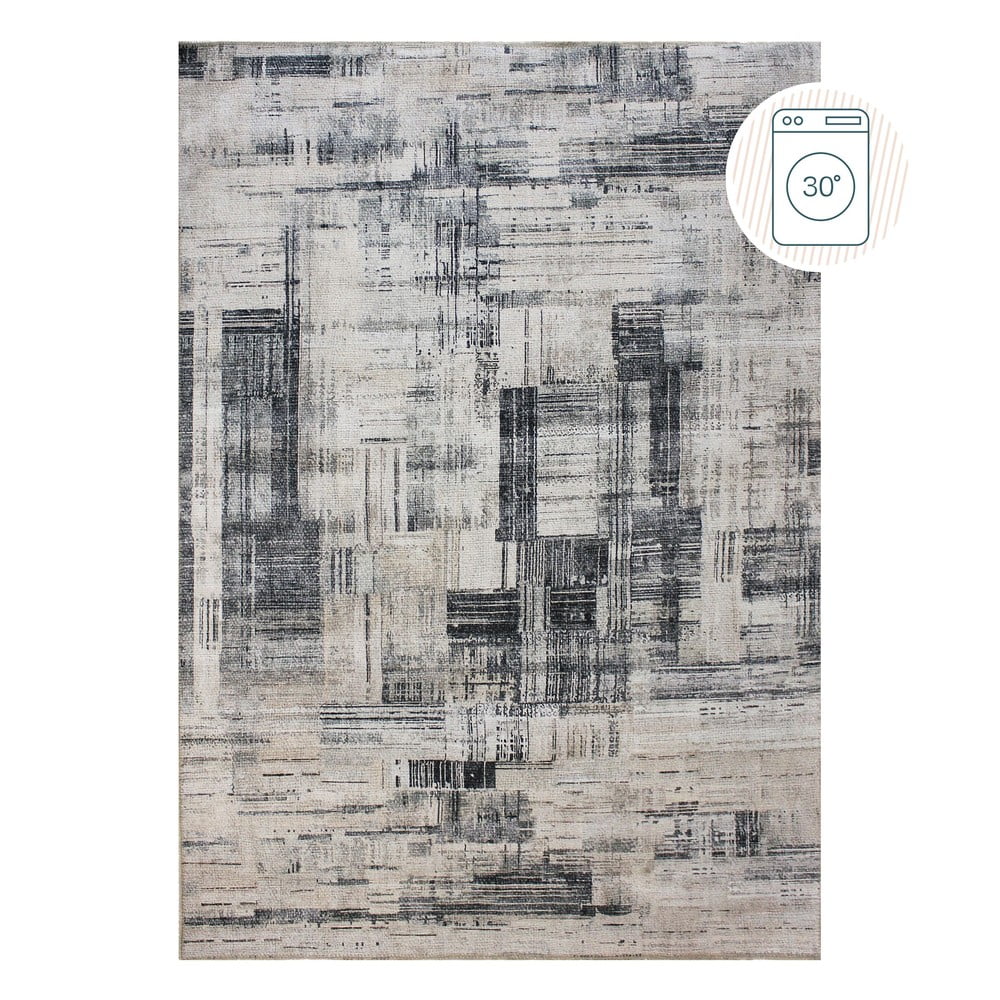 Szürke mosható szőnyeg 152x230 cm Silas Abstract – Flair Rugs