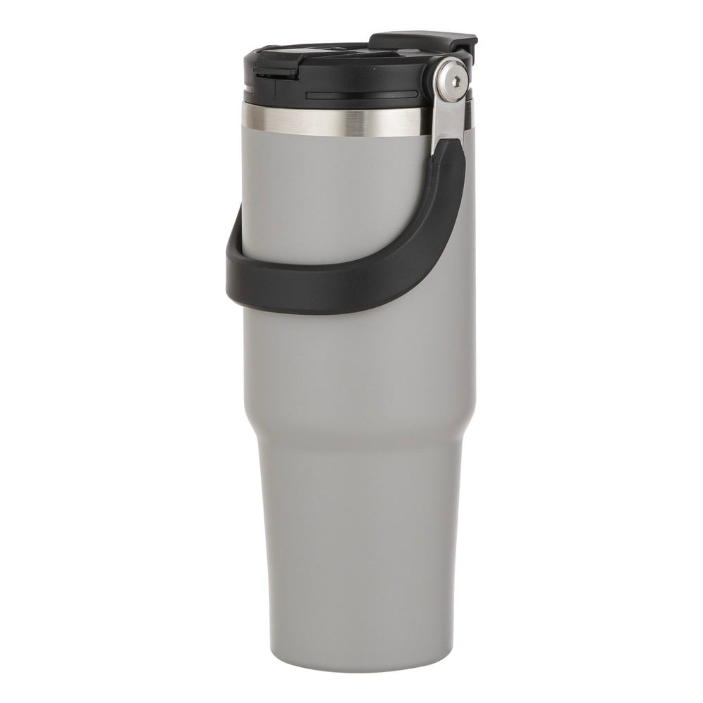 Szürke rozsdamentes acél utazó ivópalack 1 l Eco – Ladelle