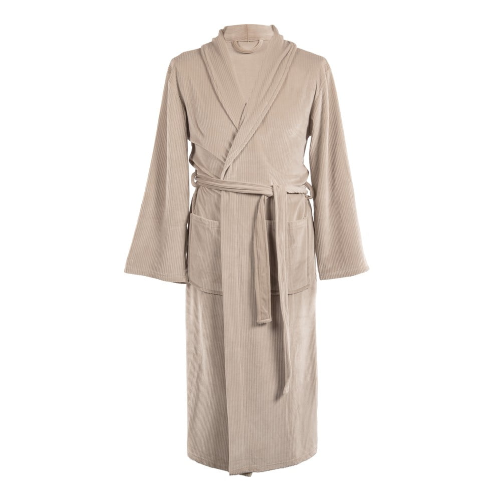 Szürkésbarna mikroplüss fürdőköpeny S/M Elena – Tiseco Home Studio