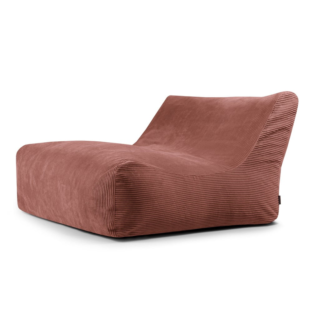 Téglavörös kordbársony babzsákfotel Sofa Lounge – SLOWDOWN