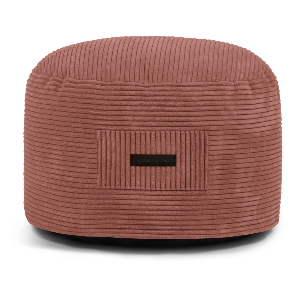 Téglavörös kordbársony puff Om 60 – SLOWDOWN