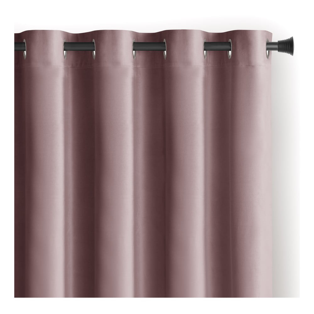 Világosbarna bársony dimout (részleges sötétítő) függöny 140x270 cm Eyelets – Restilo