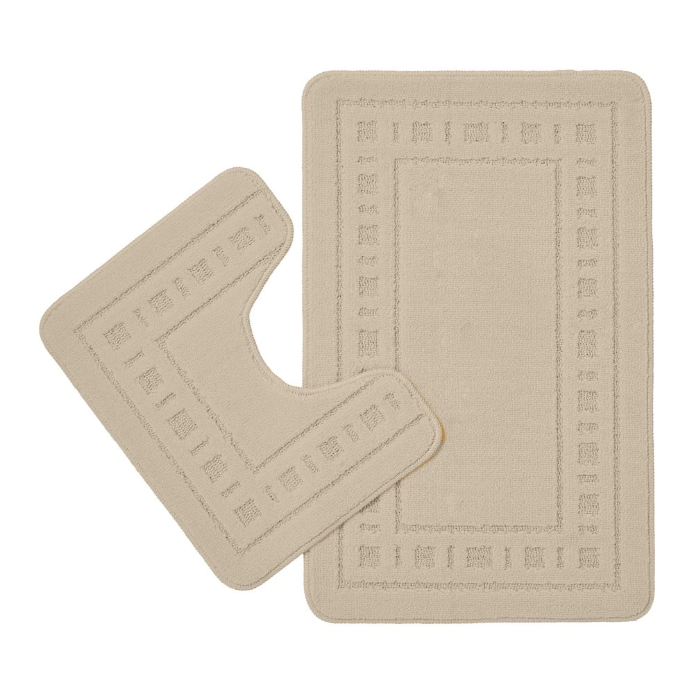 Világosbarna fürdőszobai kilépő szett 2 db-os WC-hez 50x80 cm Armoni – Catherine Lansfield