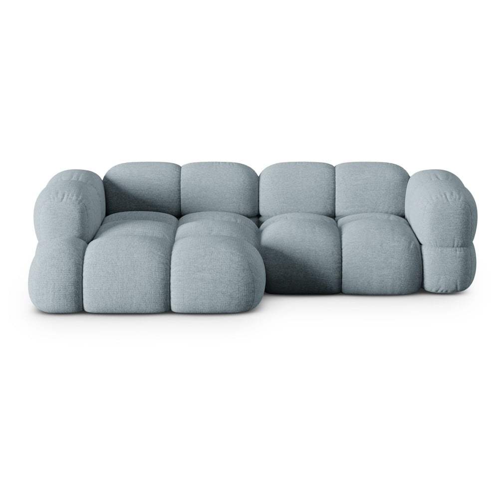 Világoskék sarokkanapé (bal oldali-heverő résszel) Loretto – Cosmopolitan Design