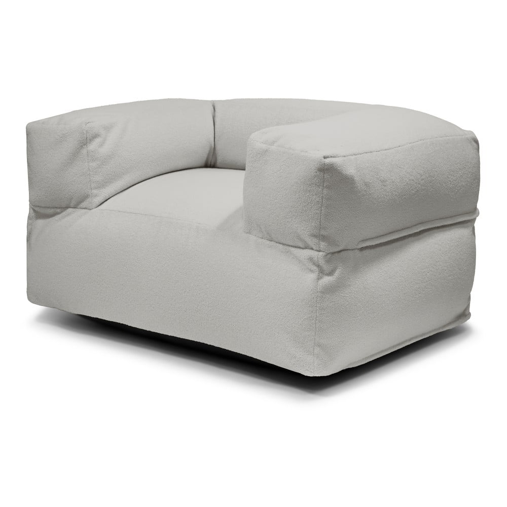 Világosszürke buklé babzsákfotel MooG – SLOWDOWN