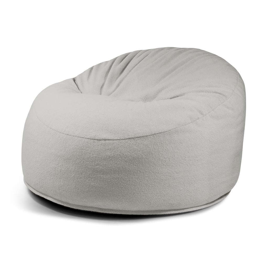 Világosszürke buklé babzsákfotel Om 110 – SLOWDOWN