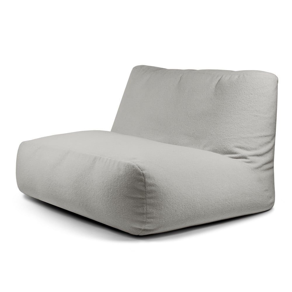 Világosszürke buklé babzsákfotel Sofa Tube – SLOWDOWN