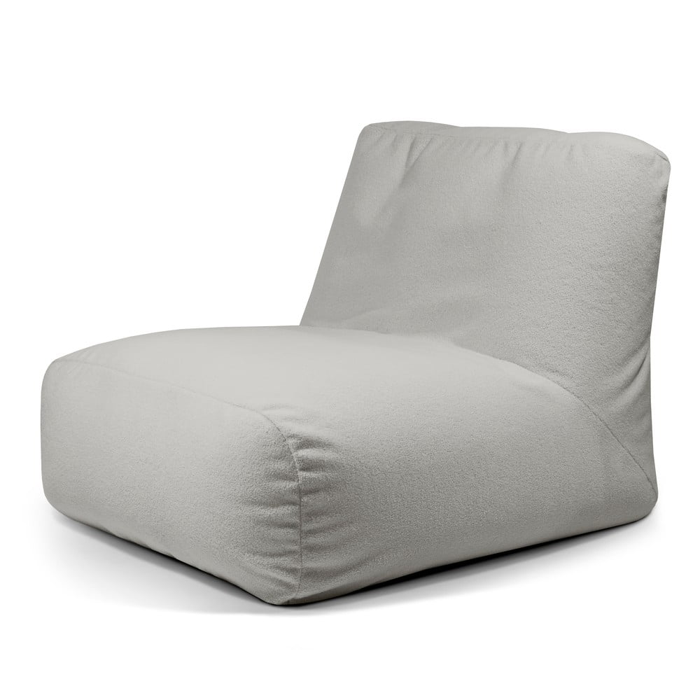 Világosszürke buklé babzsákfotel Tube 100 – SLOWDOWN