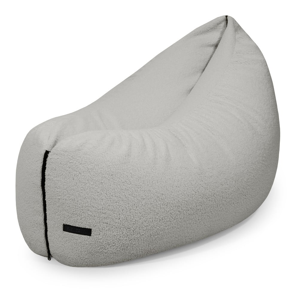 Világosszürke buklé gyerek babzsákfotel Clip Clap 115 – SLOWDOWN