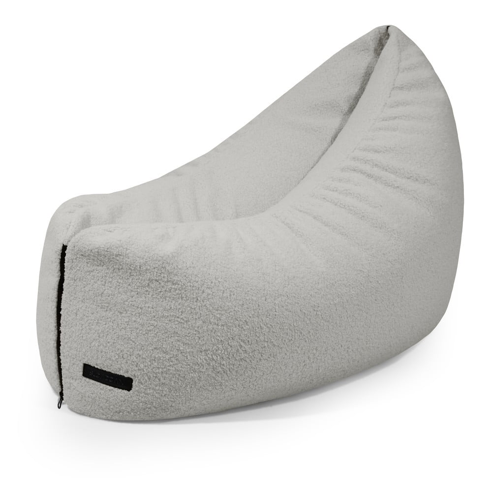 Világosszürke buklé gyerek babzsákfotel Clip Clap 90 – SLOWDOWN