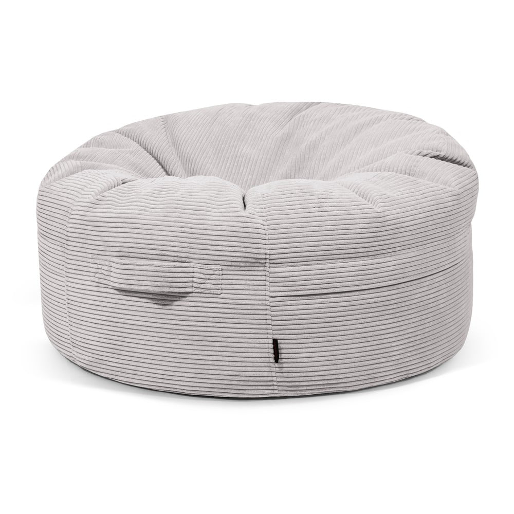 Világosszürke kordbársony babzsákfotel Roll 105 – SLOWDOWN
