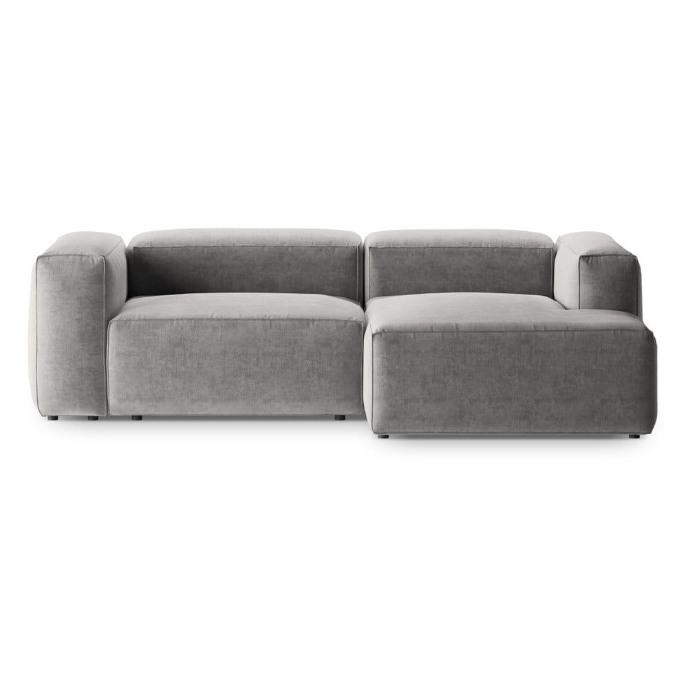 Világosszürke sarokkanapé (jobb oldali-heverő résszel) Bergano – Cosmopolitan Design