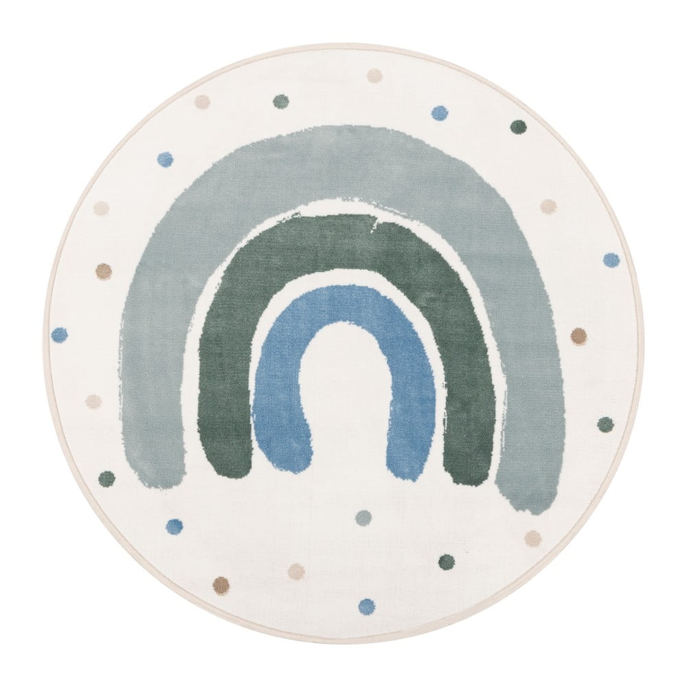 Zöld-elefántcsont színű gyerek szőnyeg ø133 cm Joyful Mint – FD