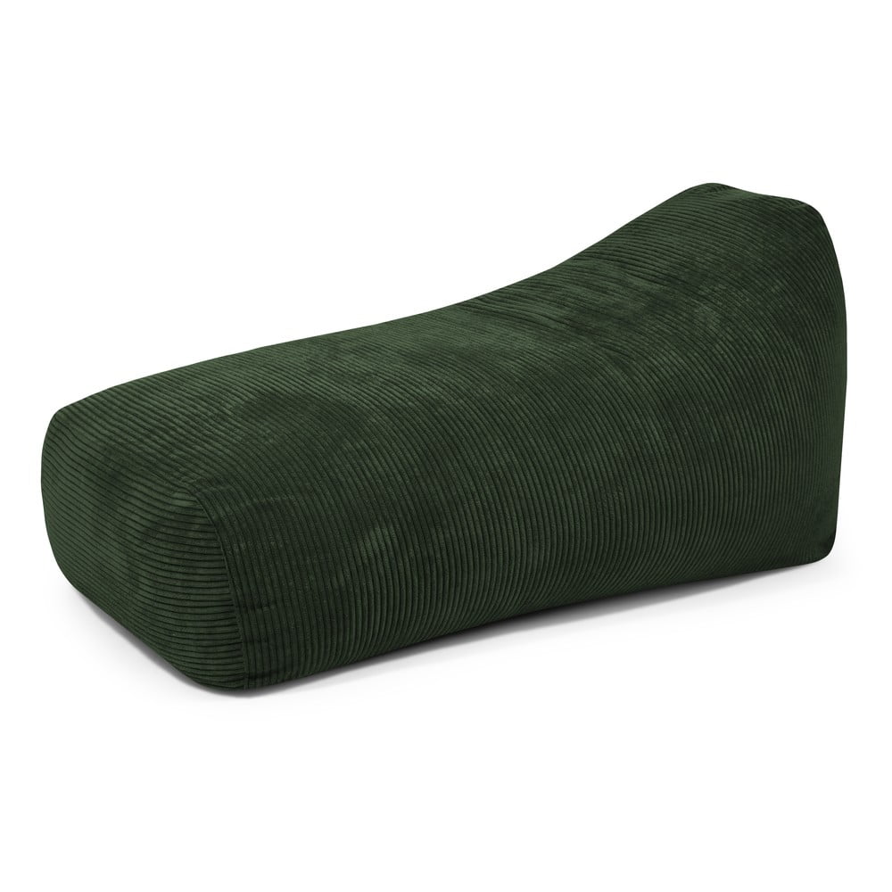 Zöld kordbársony babzsákfotel Snug Long 140 – SLOWDOWN