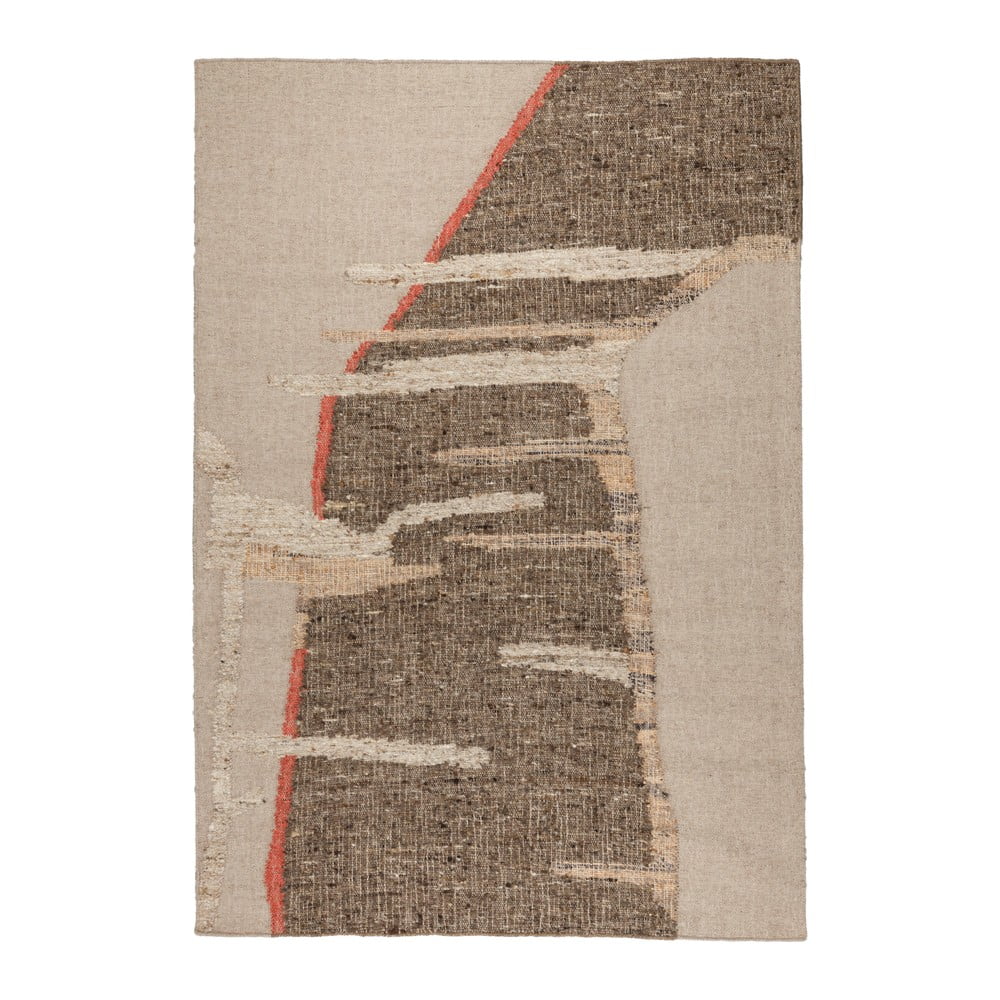 Barna-bézs gyapjú szőnyeg 160x230 cm Briton – Dutchbone