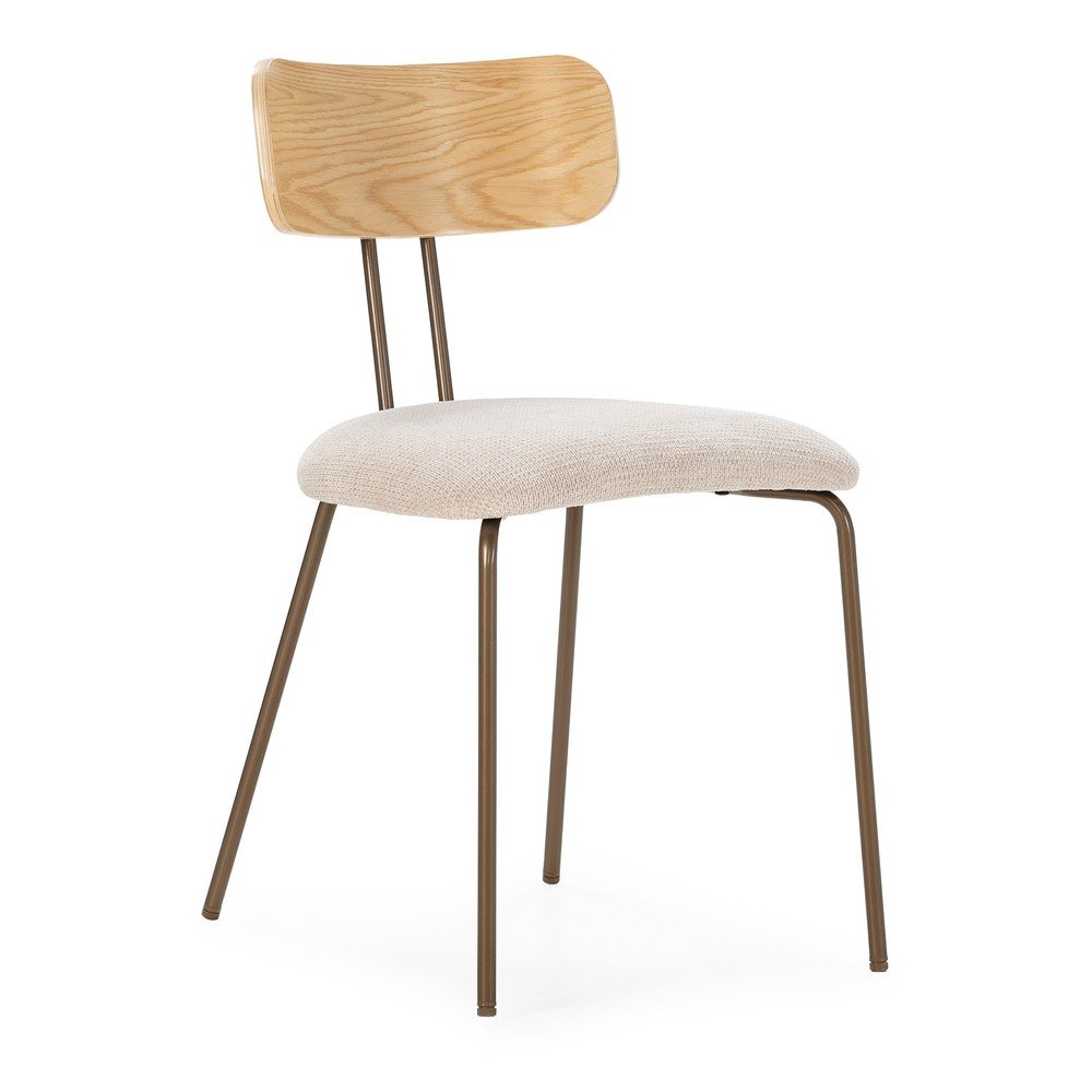 Bézs-natúr színű kárpitozott étkezőszék Olimpia – MOME