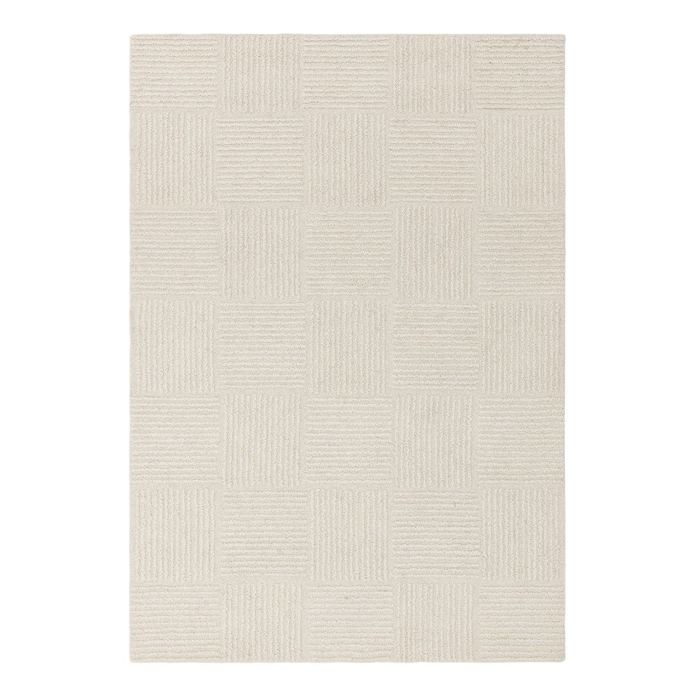 Elefántcsont színű kézi szövésű gyapjú szőnyeg 200x290 cm Zennith Grid – Asiatic Carpets
