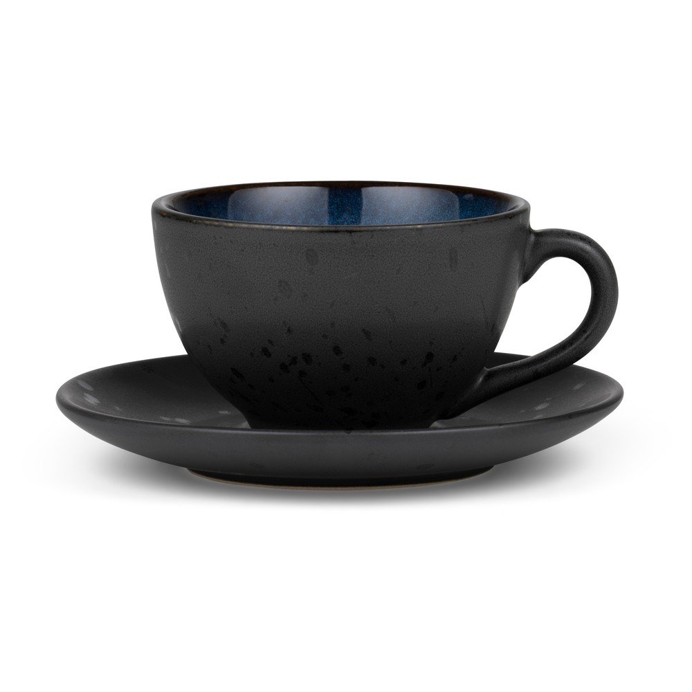 Fekete-kék kerámia csésze cappucinóhoz 240 ml Gastro Dark Blue/Black – Bitz