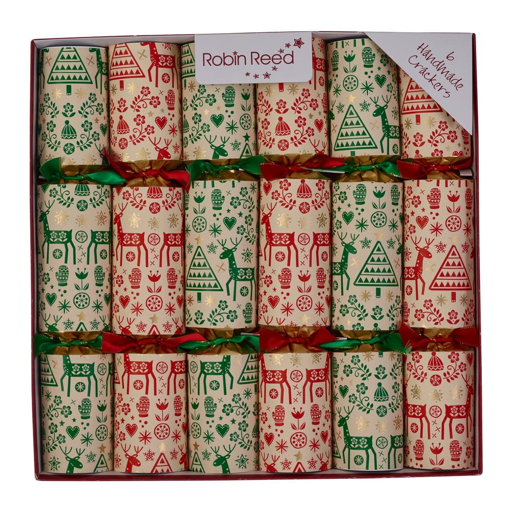 Karácsonyi cracker szett 6 db-os Festive Folklore – Robin Reed