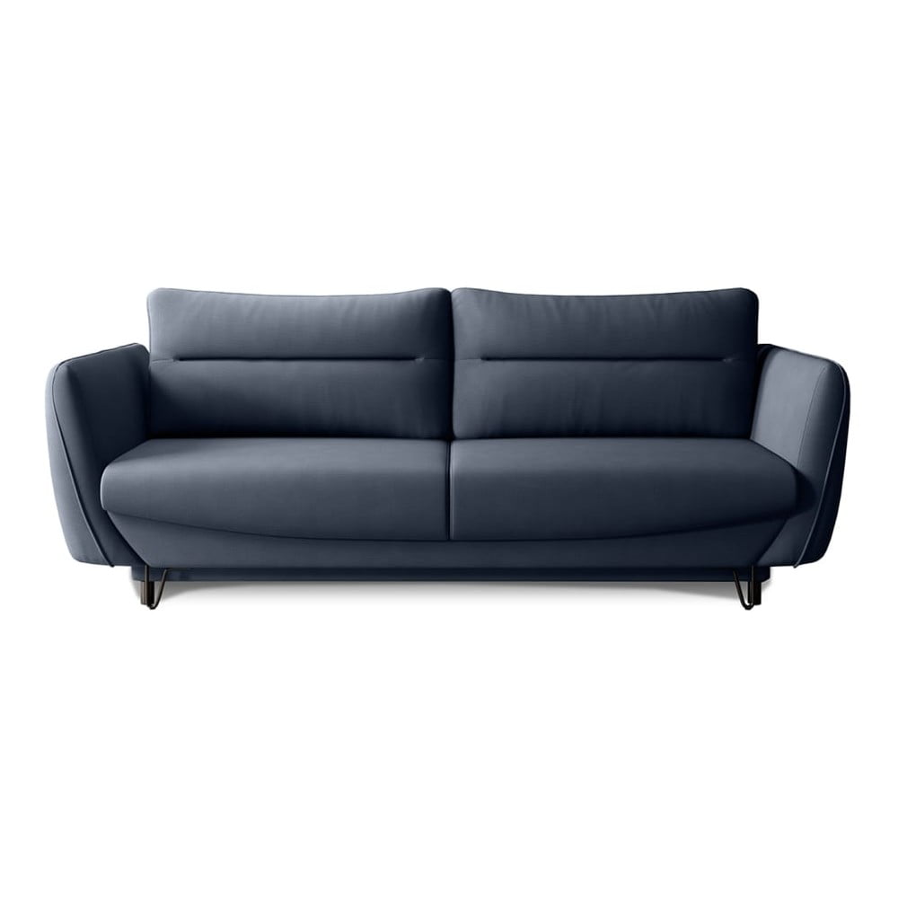 Kék zsenília kinyitható-tárolóhelyes kanapé 236 cm Silva – ELTAP