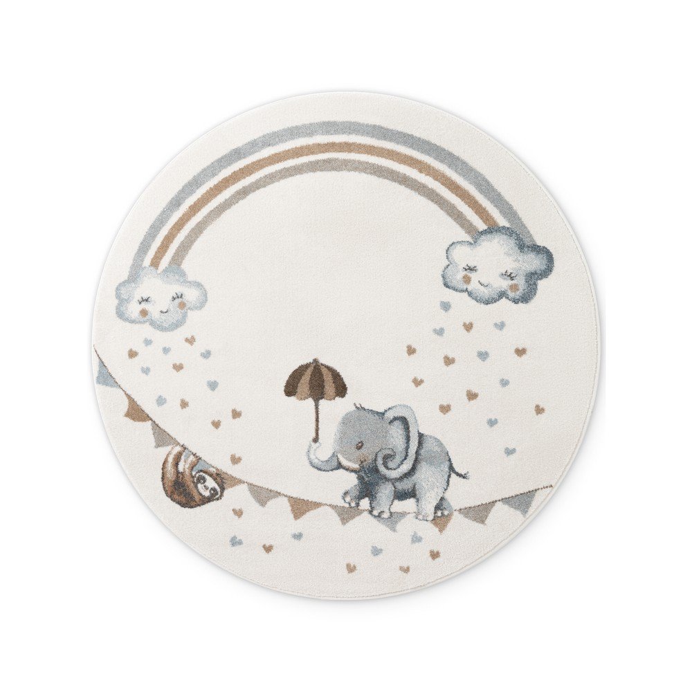 Krémszínű gyerek szőnyeg ø160 cm Walk like an Elephant Rainbow – Villeroy&Boch