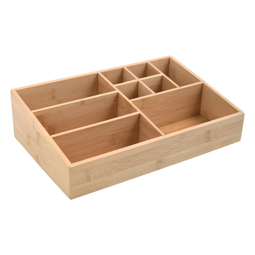 Natúr színű bambusz fürdőszobai rendszerező kozmetikumokhoz Isalys – MSV