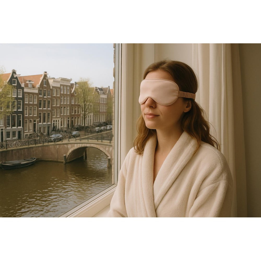 Rózsaszín selyem alvómaszk Mulberry Silk – Mila Home Luxury