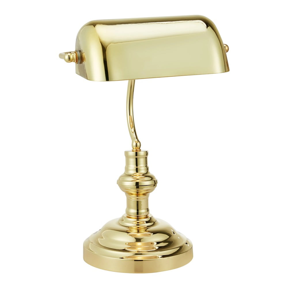 Sárgaréz színű asztali lámpa üveg búrával (magasság 42 cm) Bankers – Markslöjd