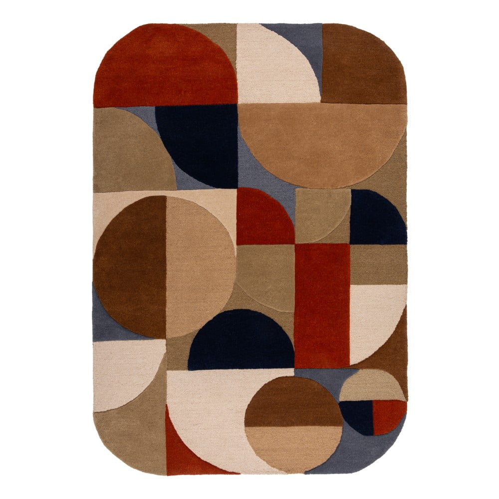 Terrakotta színű kézi szövésű gyapjú szőnyeg 200x290 cm Mia Arch – Flair Rugs