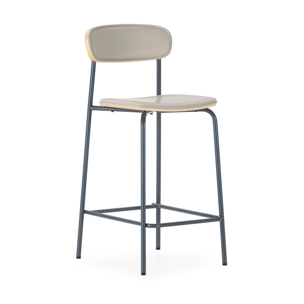 Bézs kárpitozott bárszék szett 2 db-os (ülésmagasság 65