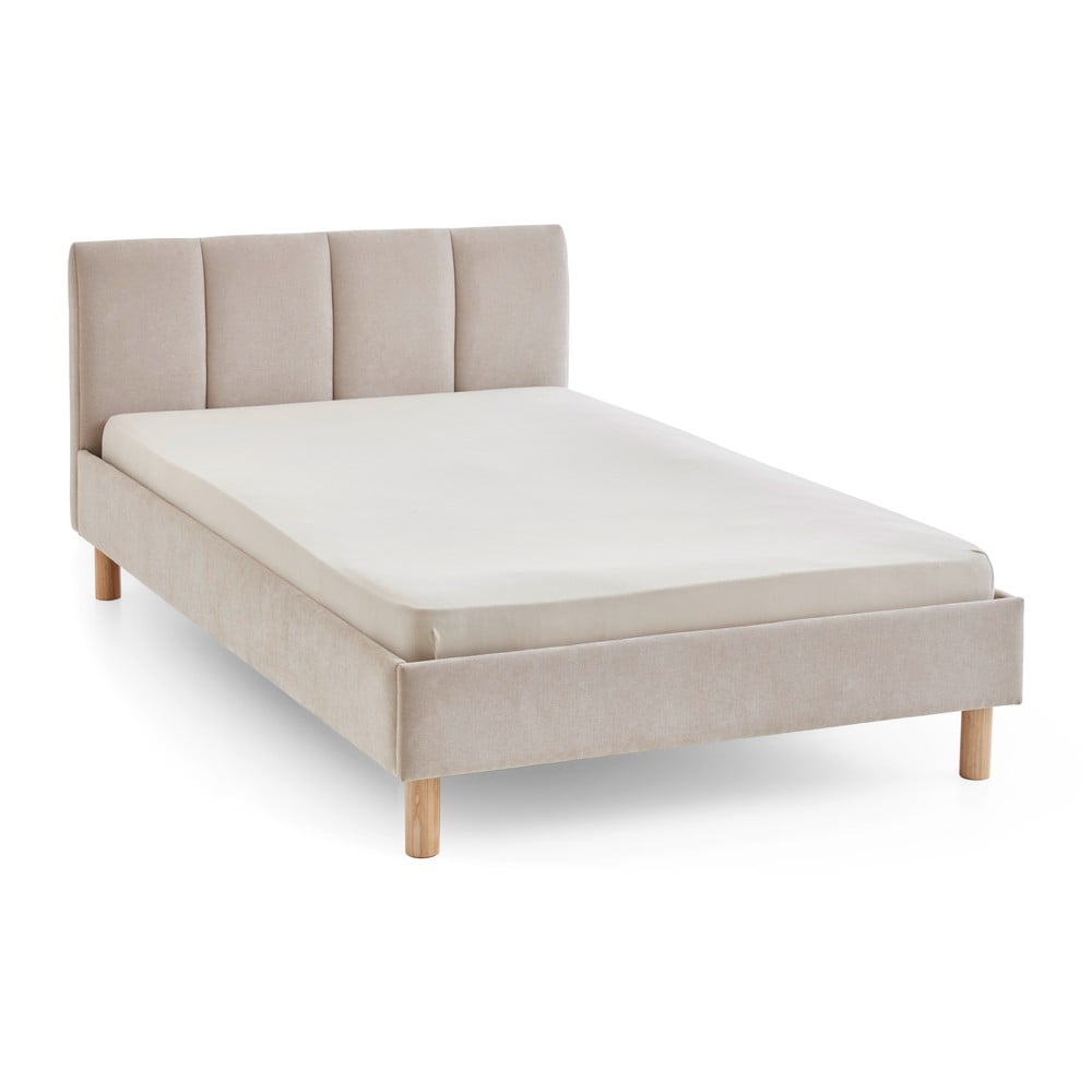 Bézs kárpitozott egyszemélyes ágy ágyrács nélkül 120x200 cm Joker – Meise Möbel
