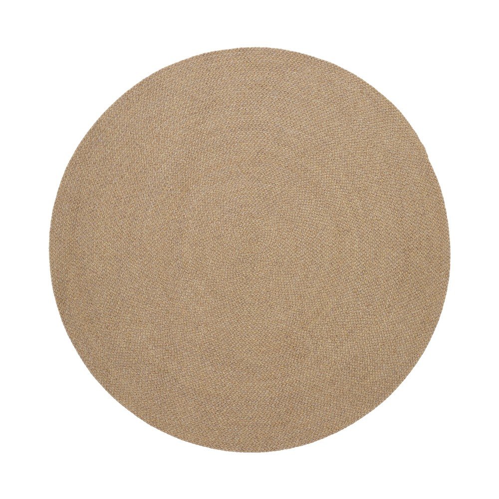 Bézs kerek kültéri-beltéri szőnyeg újrahasznosított szálakból ø 150 cm Despas – Kave Home