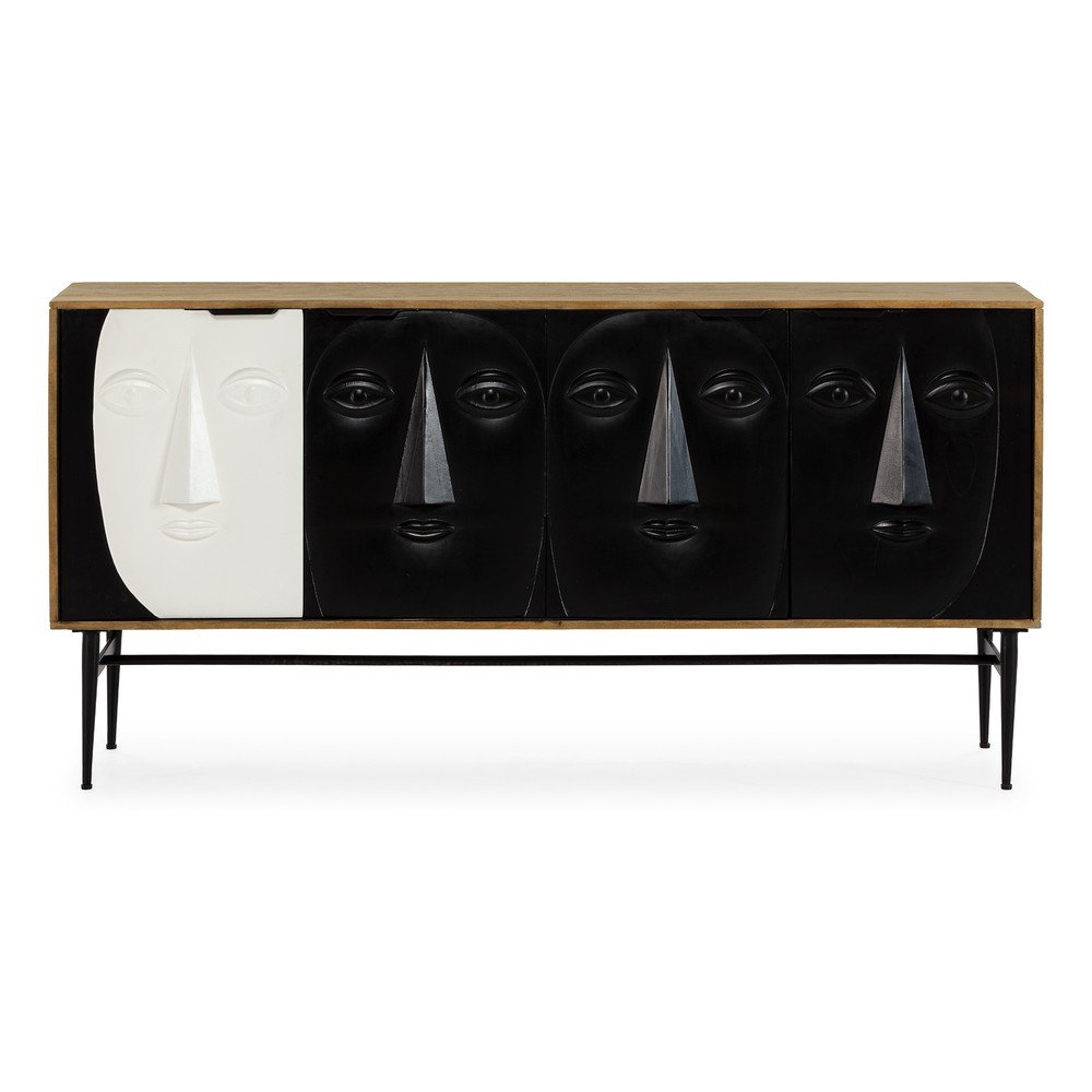 Fekete mangófa komód 175x90x40 cm Samir – MOME